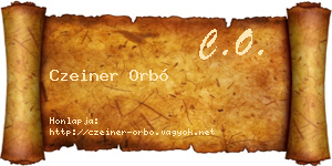 Czeiner Orbó névjegykártya
